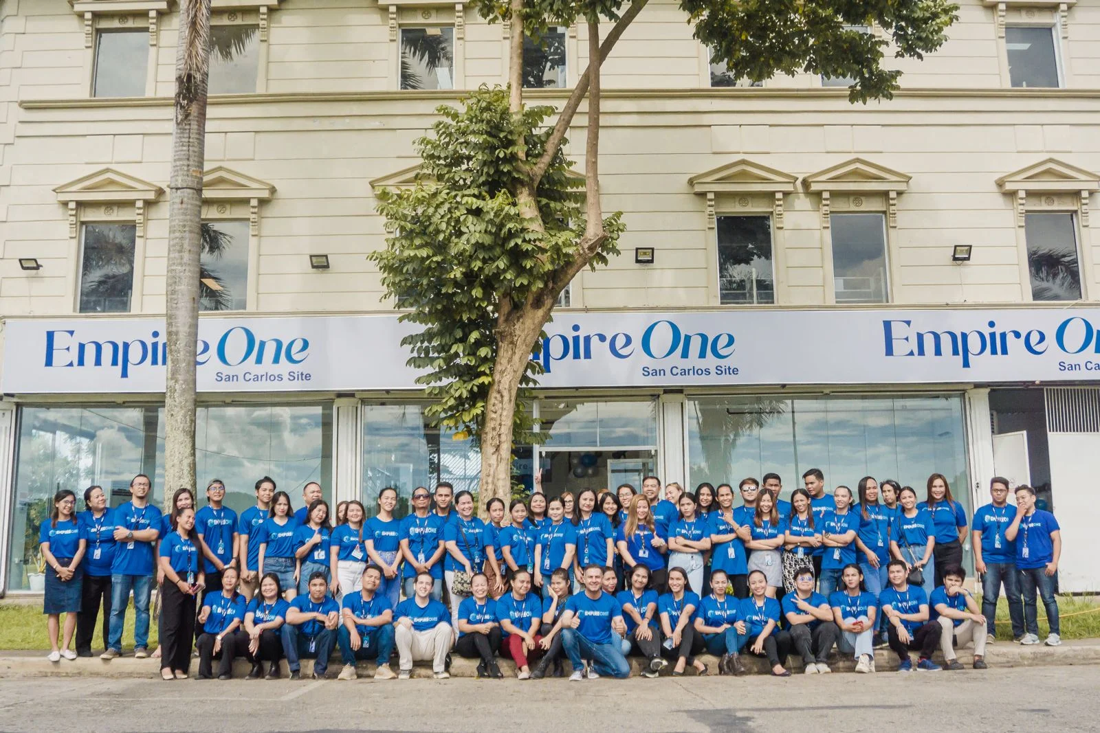EmpireOneCX team outside the San Carlos site